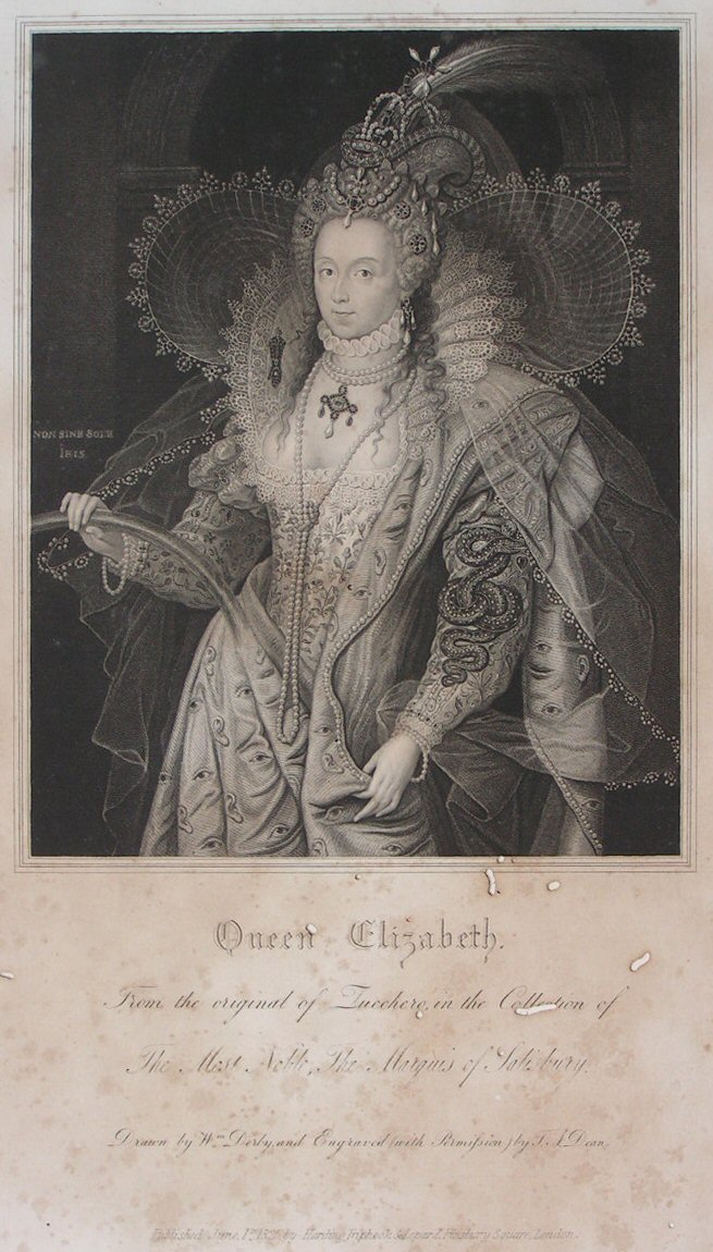 Print - Queen Elizabeth. - Dean